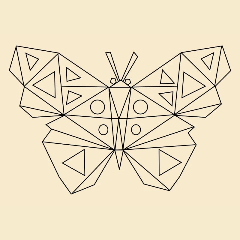 Low Poly Art - Schmetterling