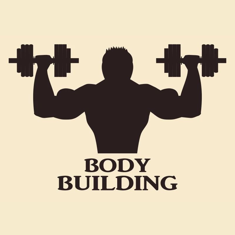 Bodybuilder mit Hanteln