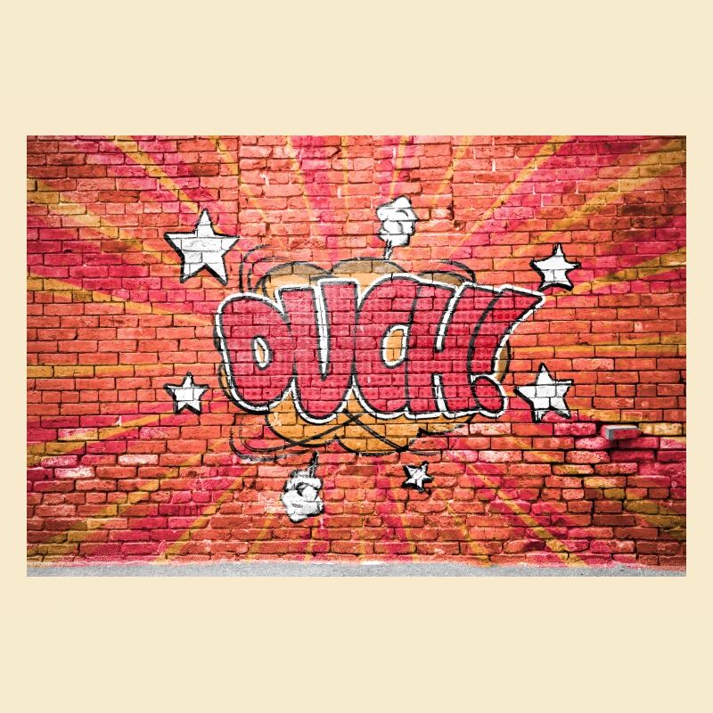 Ouch! Comic Style Bubble Graffiti Lettering