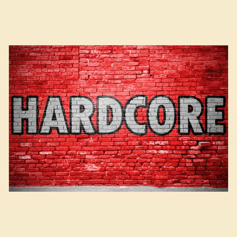 Graffiti mural de briques hardcore