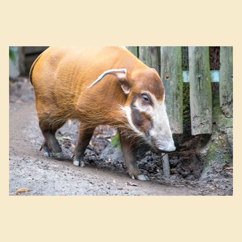 Buschschwein oder Rotflussschwein Pinselohrschwein