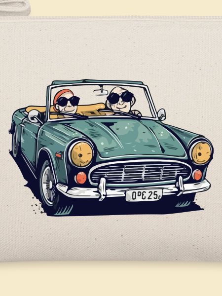 Denise und Roger im Cabrio
