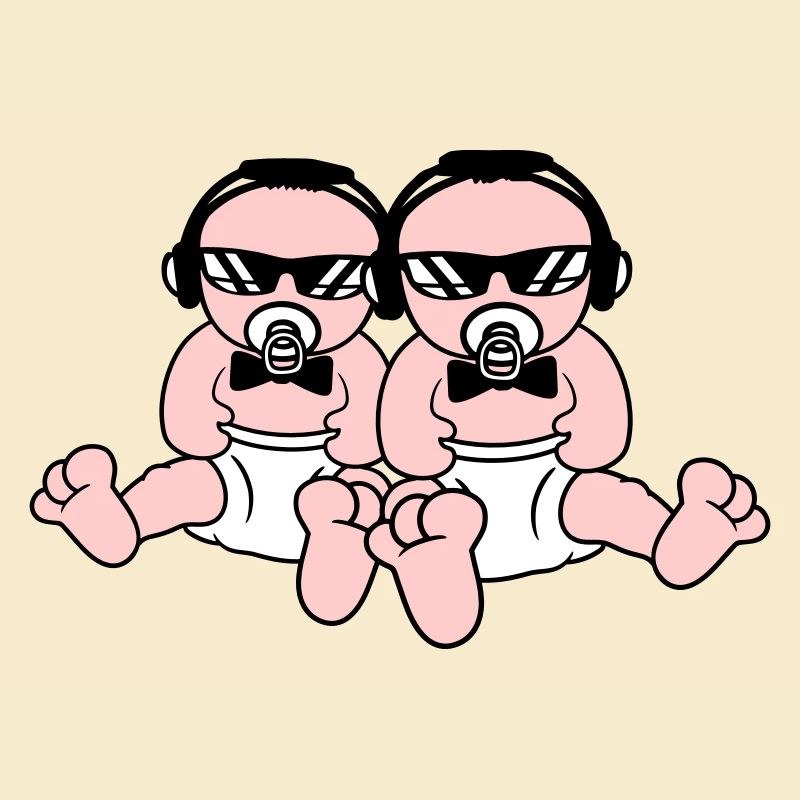Bébés Cool 2 DJ Mignon Bambins Équipe Frères Crew