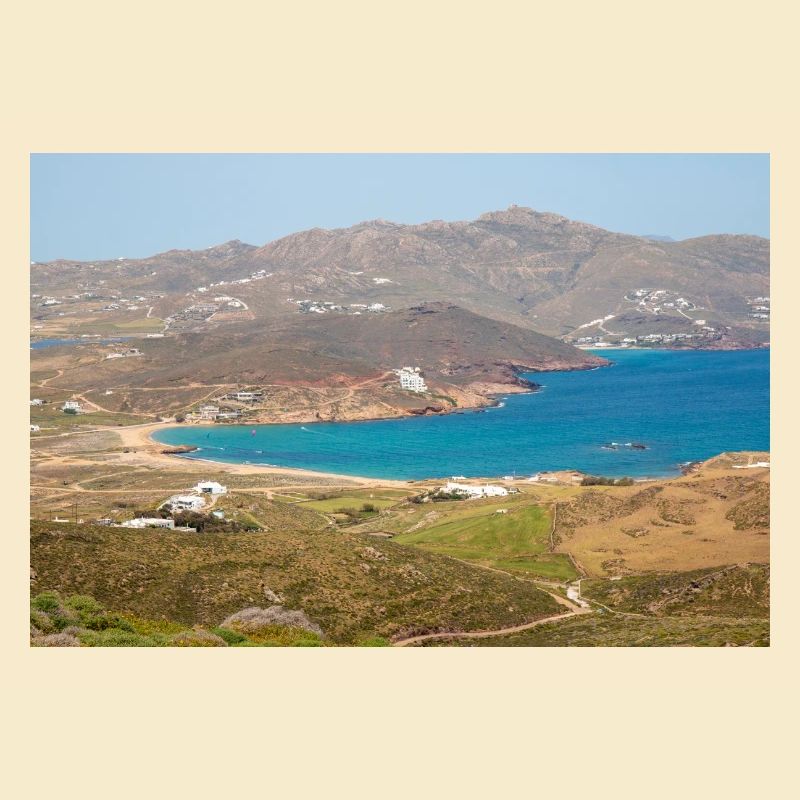 Plage de Paralia Ftelias Île de Mykonos Mer Égée du Sud