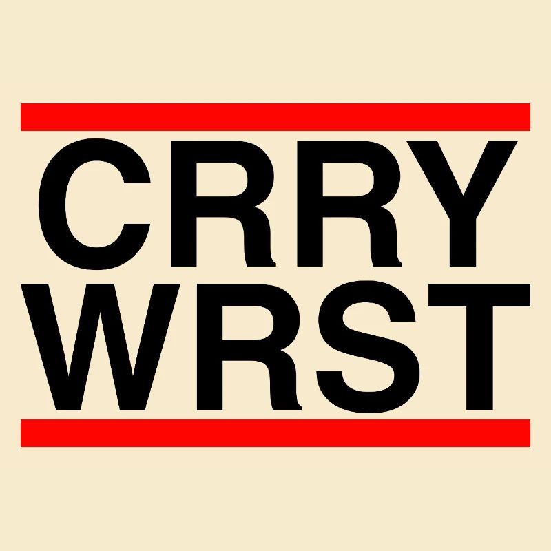 Currywurst in Rot und Schwarz