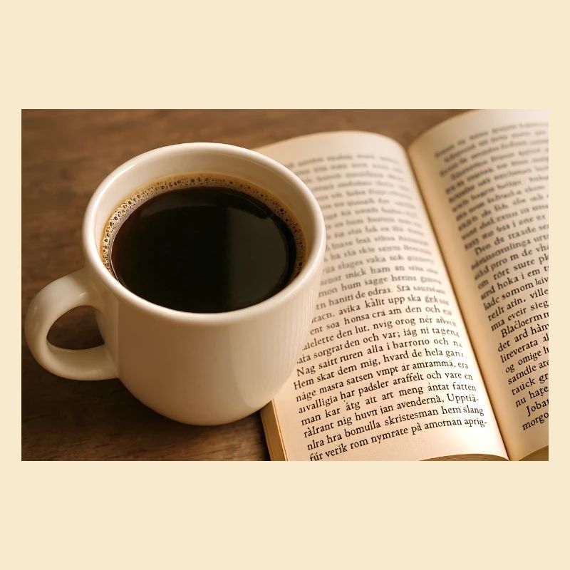 Buch und Kaffee
