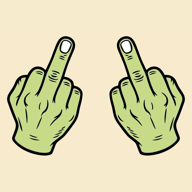 Mittelfinger Hand Frech