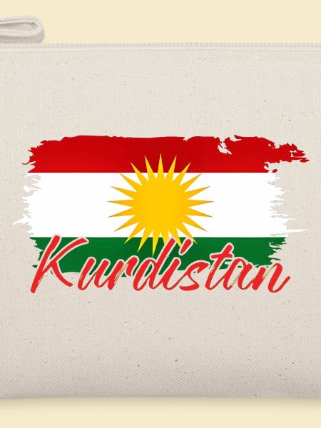 Kurdische Flagge mit Kurdistan Kurden 