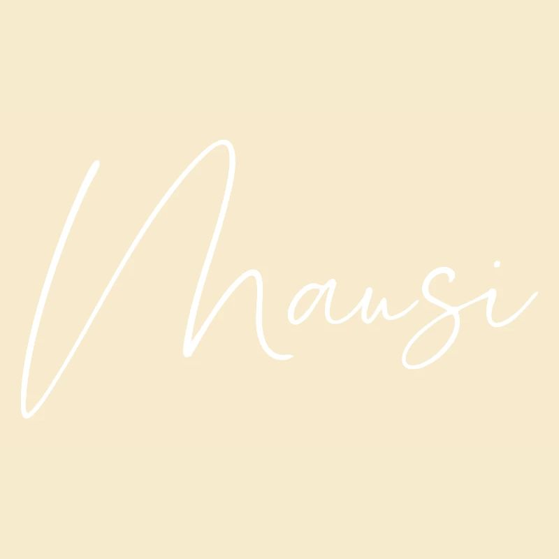 Mausi / Conception d’écriture manuscrite (Blanc)