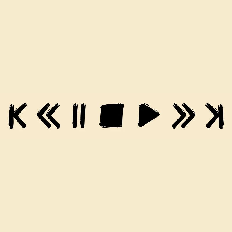 play music pause fast forward buttons symbols