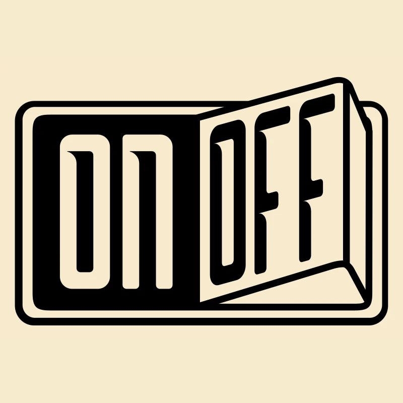 switch on off button turn on off