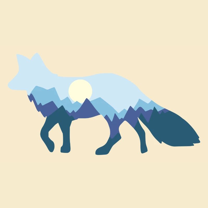 Fuchs Mondschein fox moonlight