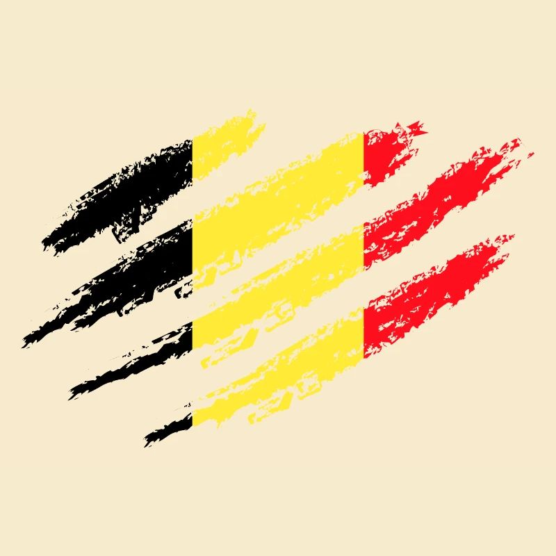 Belgium Flag Scratch Claws Cut Scratch Marks
