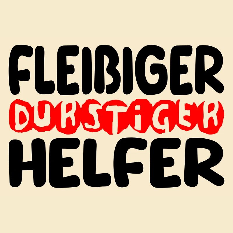 fleißiger durstiger helfer