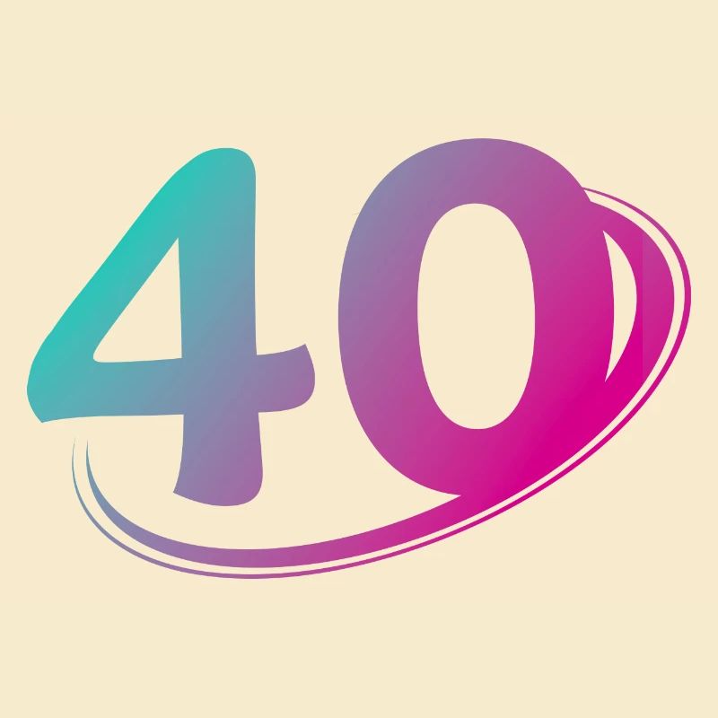 Numéro 40 multicolore