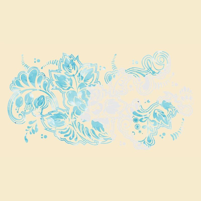 Motif Fleur Bleue