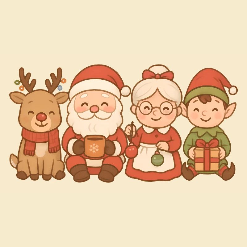Weihnachtsmann & Weihnachtsfrau – Herrenmode, Dame