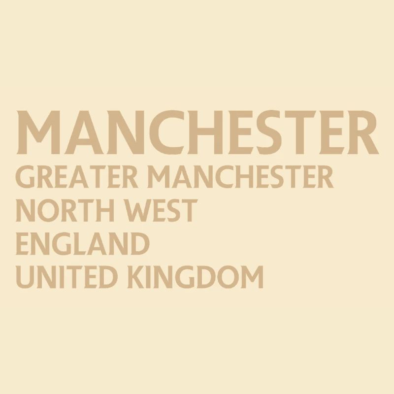 Manchester – England Lyric Design