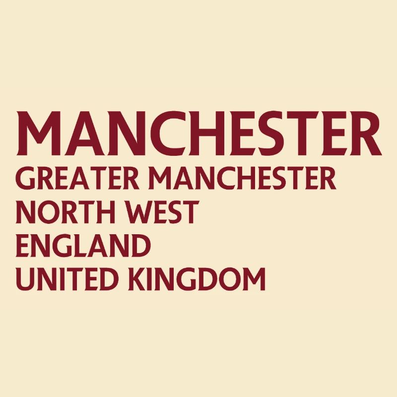 Manchester Name Stack Typografie