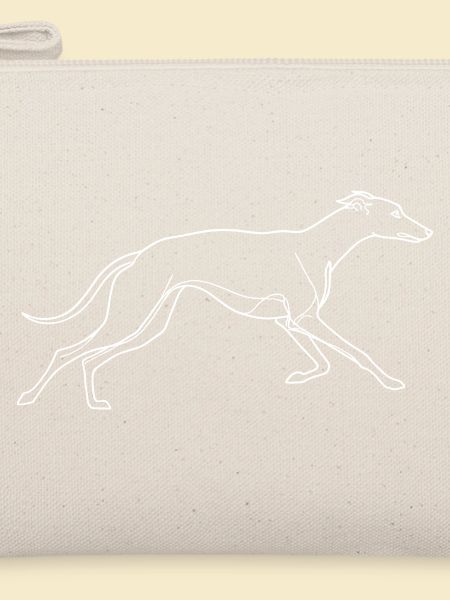 Minimalistische Windhund Silhouette Linienkunst
