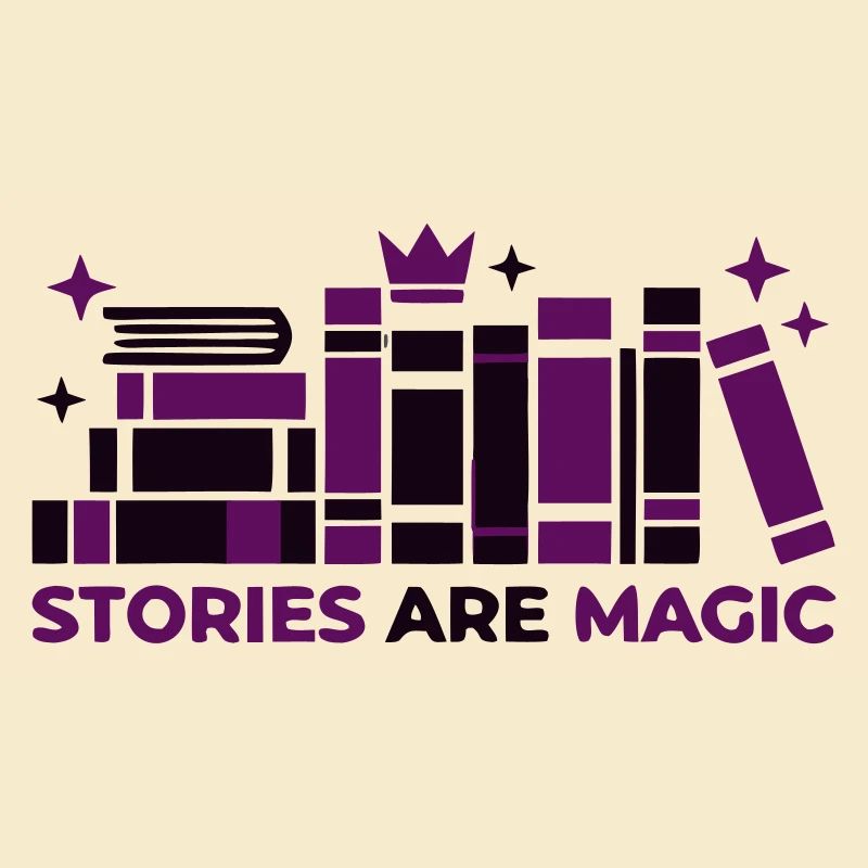Bücherstapel Stories Are Magic