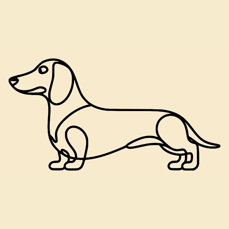 Dackel Lineart