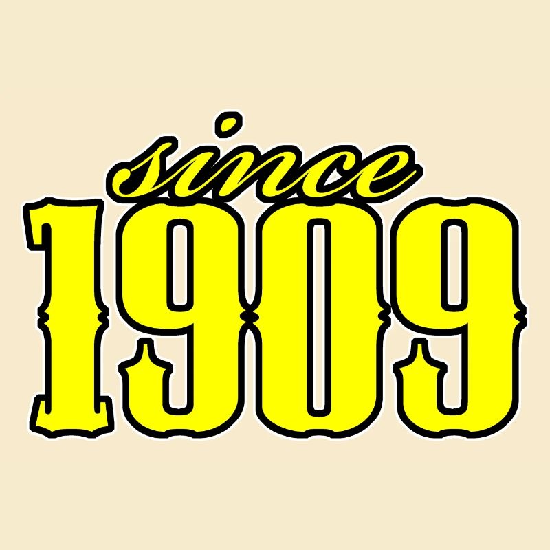 since 1909 (yellow)