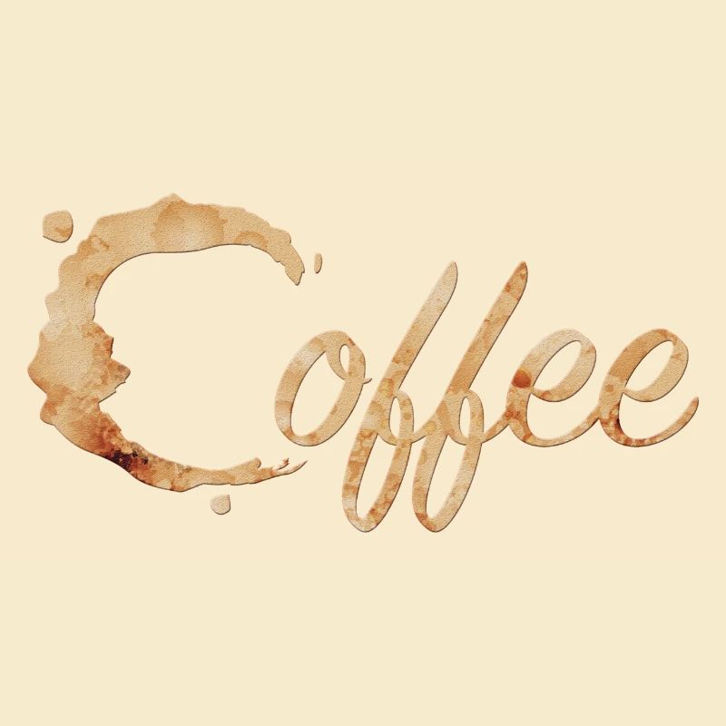 Coffee Stain Typography Coffee