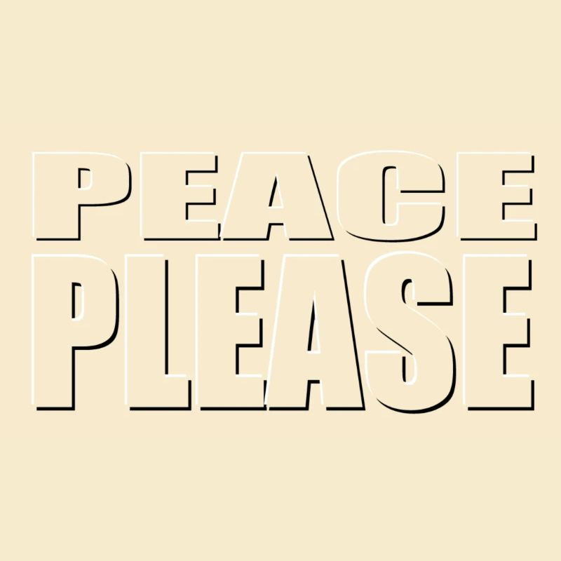PEACE PLEASE transparent font