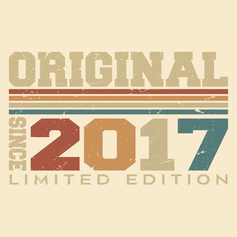 Original 2017 Retro Gift 7th Anniversary 2017