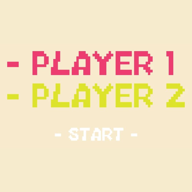 Player Start Retro Gaming 8-bit Pixel Art