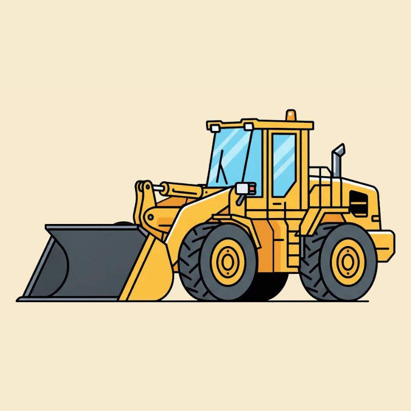 Machine de construction à chargeuse sur pneus