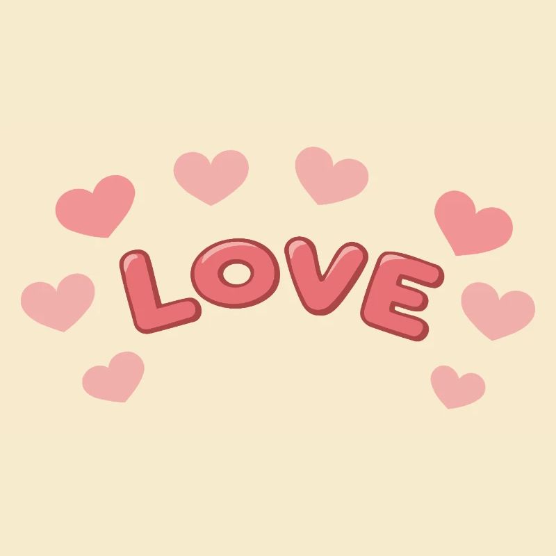 Liebe 3D-Briefe und Herzen