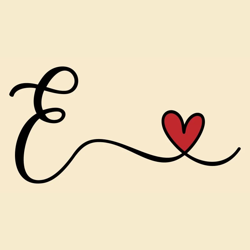 Buchstabe E Monogramm