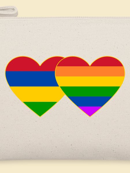 Mauritius Regenbogen Flagge Herz