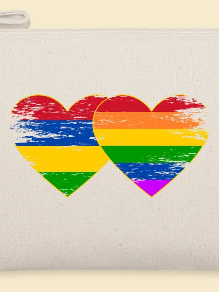 Mauritius Regenbogen Flagge Herz used