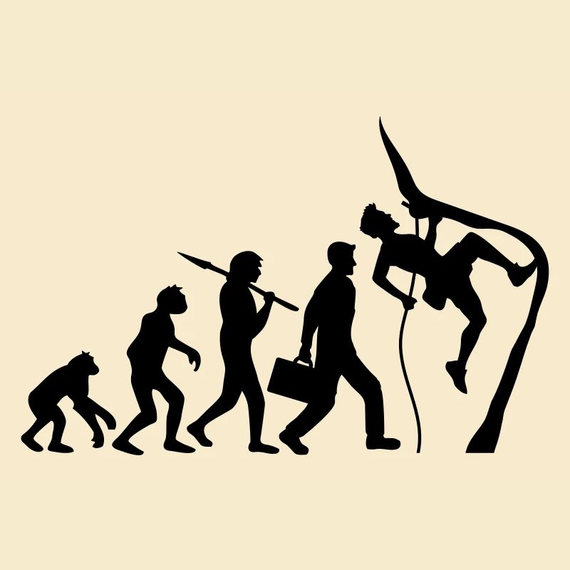 Evolution de grimpeurs de corde d'escalade