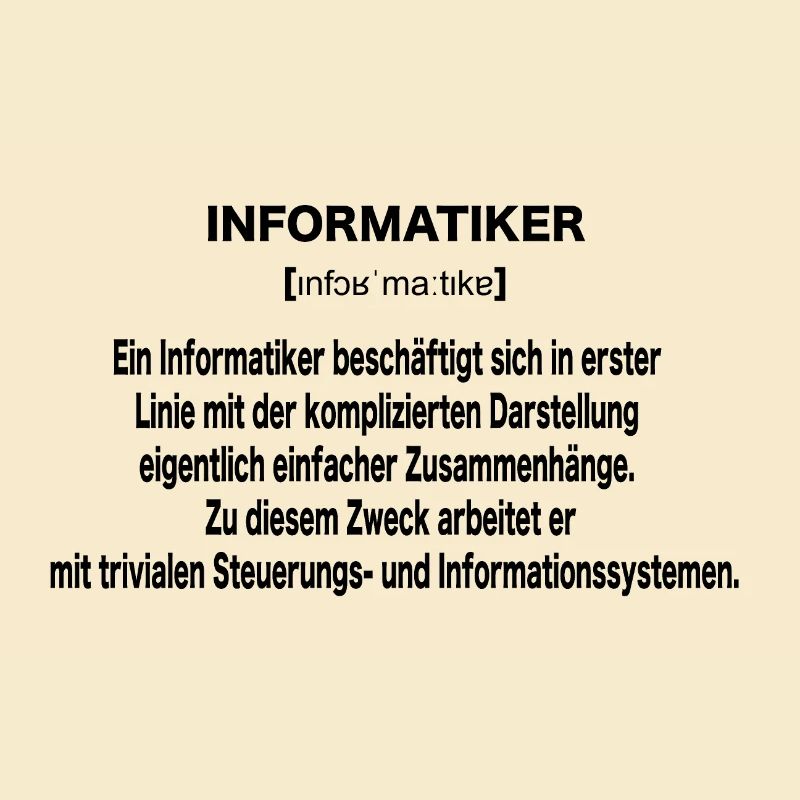 Informatiker Wörterbucheintrag