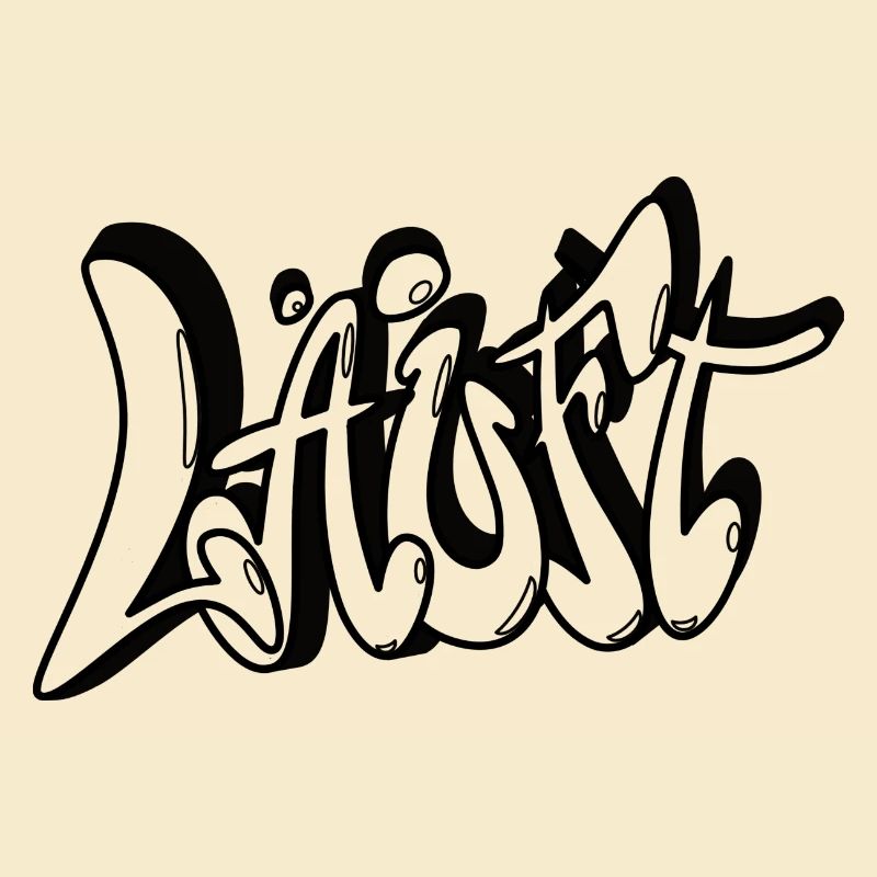 LÄUFT Graffiti transparent