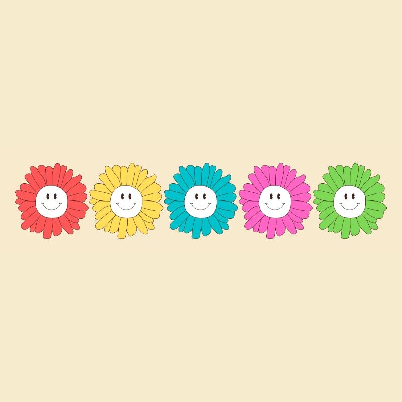 multicolored flowers