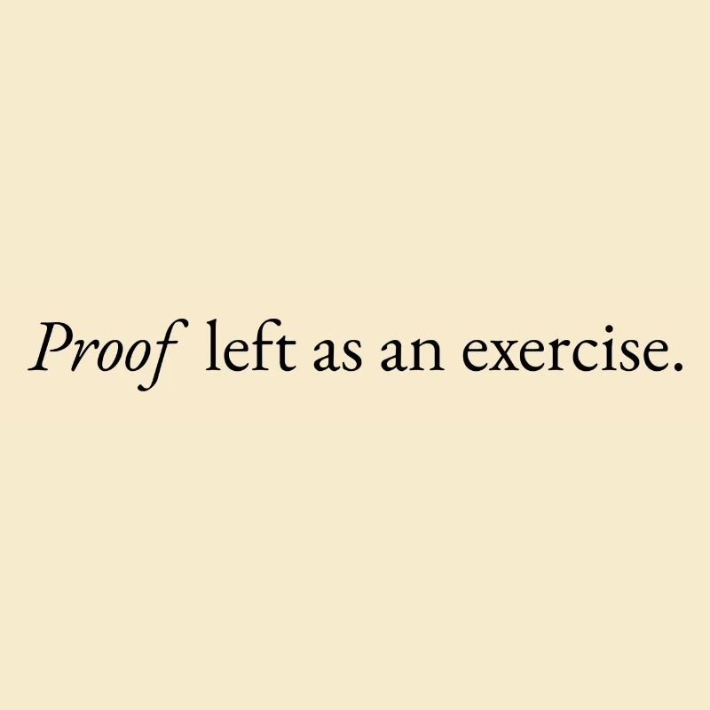 Proof left as an exercise