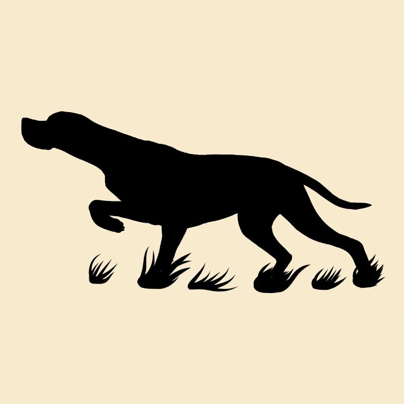 schwarzer Pointer vorstehend