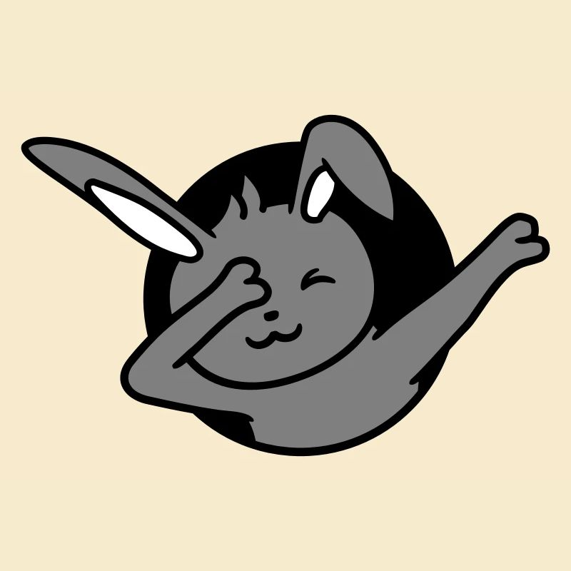 Bunny Dabbing Dab Dance Pose Dancing Hole Party Fun