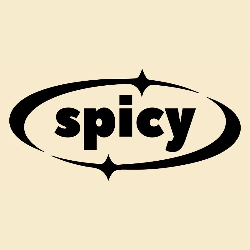 Spicy Statement - Y2K Text Logo with Star Accents