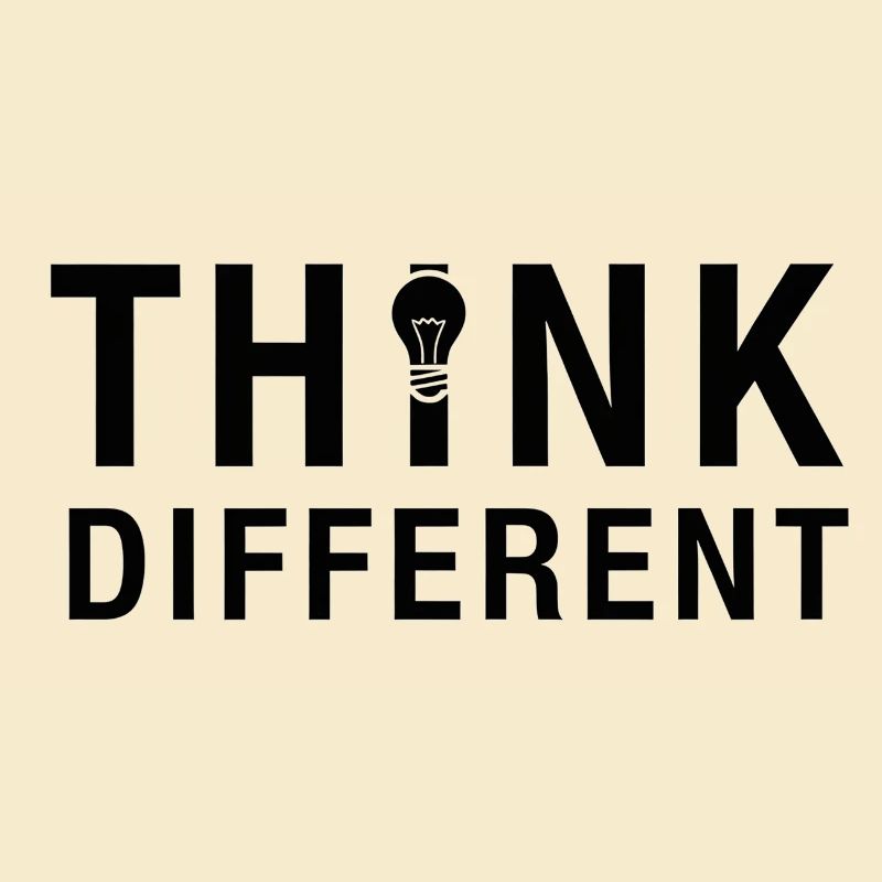 Creative Think Different Lightbulb Design
