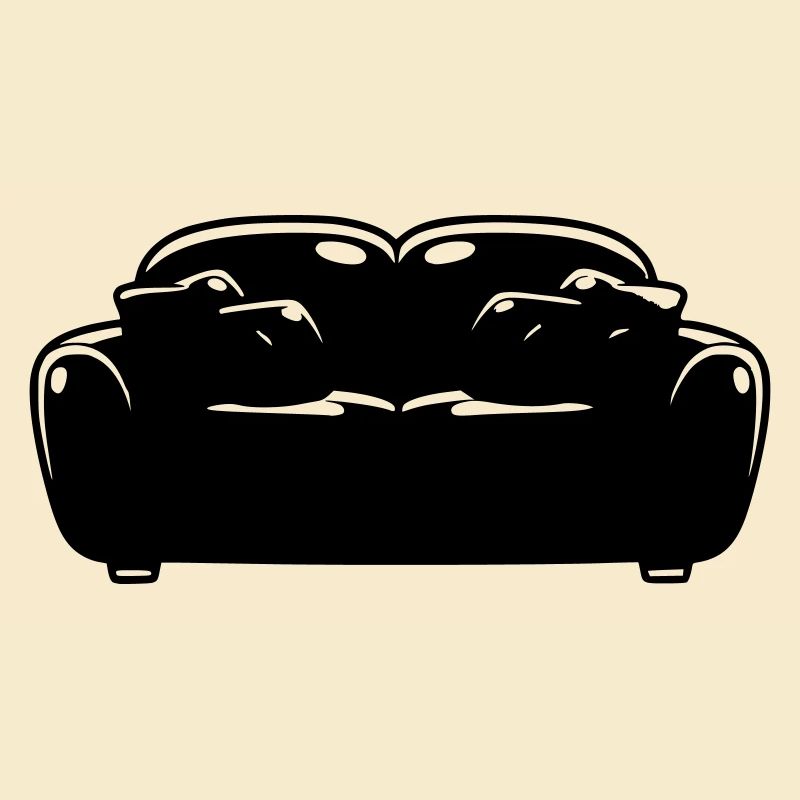 Sofa Couch Silhouette Chill Vector