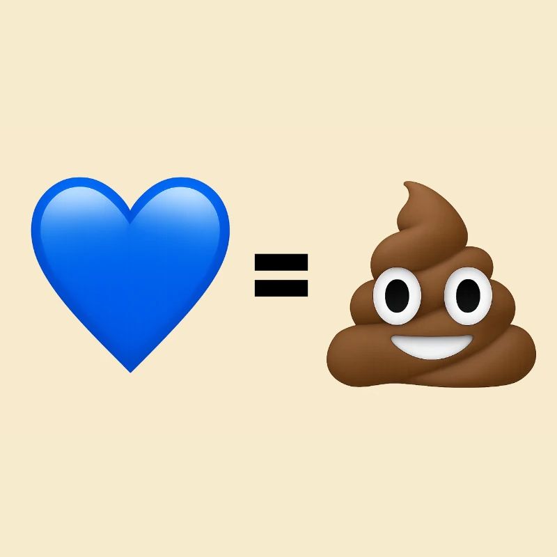 AfD ist Kacke - 💙 = 💩 (Bright Design)