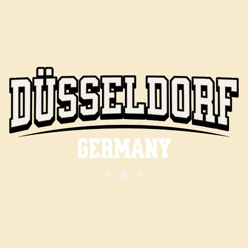 Düsseldorf Germany Blockschrift-Logo