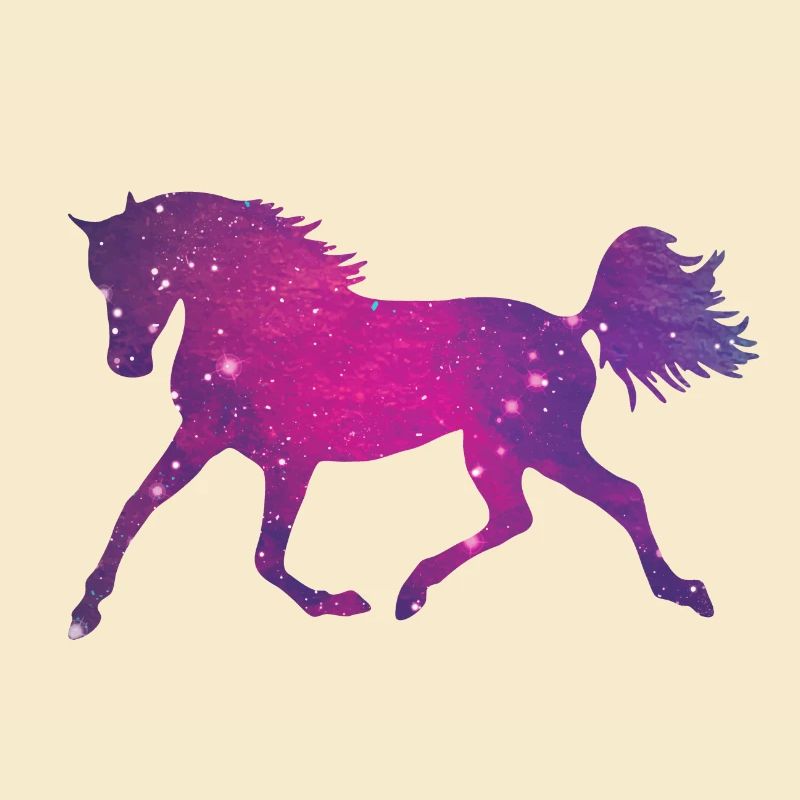 Pferd Silhouette Galaxy Space Universum