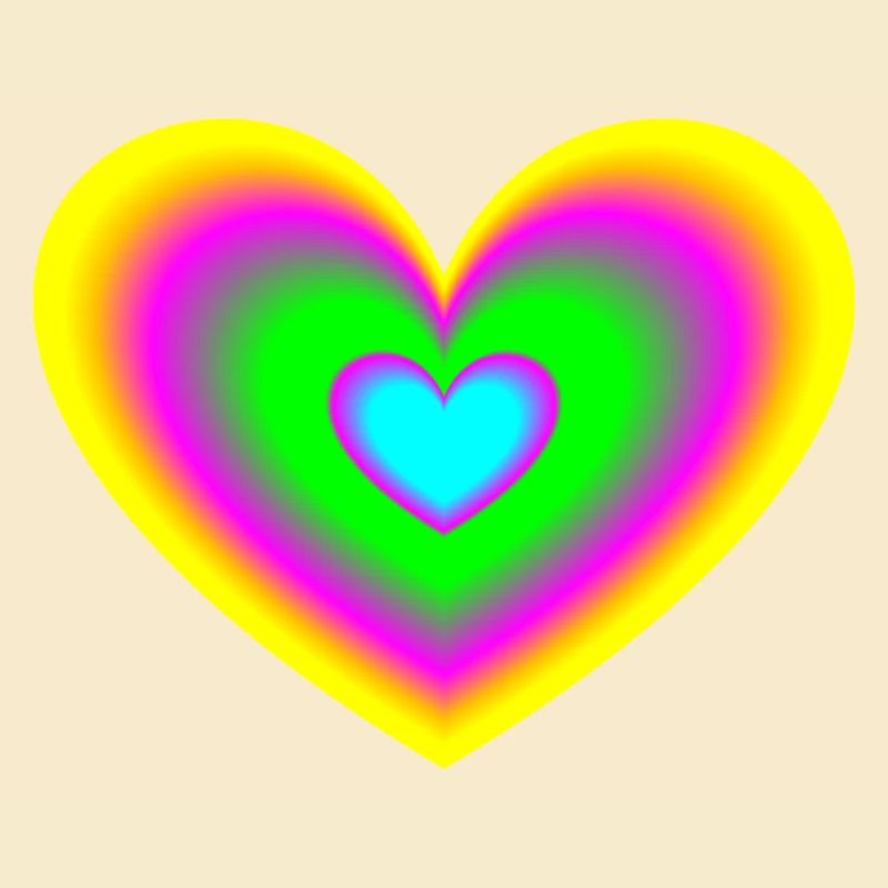 Herz bunt neon